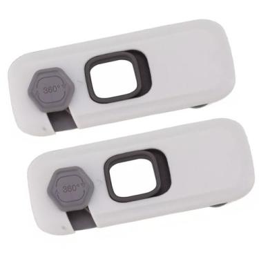 Imagem de Trava de Segurança Geladeira Gaveta Kit 2 unidades Protege Bebe Crianç