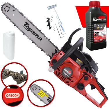 Imagem de Moto Serra Motosserra á Gasolina Toyama TCS58F-G2 TCS58FG2 2T 55cc 3,2HP Sabre de 20 Polegadas, Leve e de Alto Desempenho Modelo Completo Com óleo toy