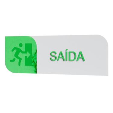 Imagem de Placa sinalização porta ACM e acrílico saída 30x10cm - Império da Impr