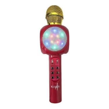 Imagem de Microfone Karaoke S Fio Bluetooth Speaker Usb Vermelho - Kapbom
