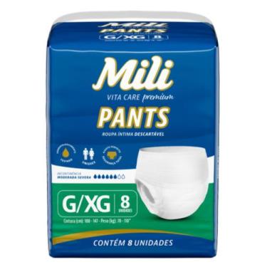 Imagem de Fralda Geriátrica Pants Descartável G/XG 8 Unidades - Mili - Mili Sa