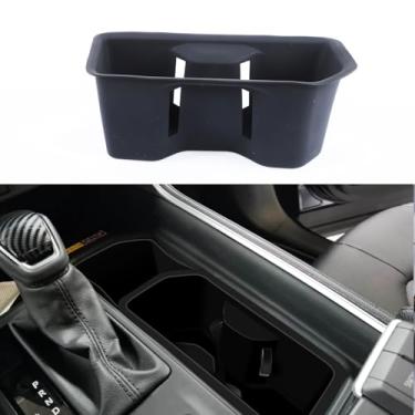 Imagem de Caixa organizadora de copo de carro compatível com Toyota Grand Highlander 2024 2025 silicone frontal ou traseiro fixo copo de água inferior bandeja de armazenamento acessórios de inserção interna