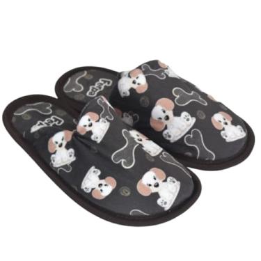 Imagem de Pantufa Chinelo Quente Infantil Menina Menina Forrada Soft Peluciada (Marrom/Cachorro, BR, Criança de 4 a 8 anos, Faixa Numérico, 29, 30)