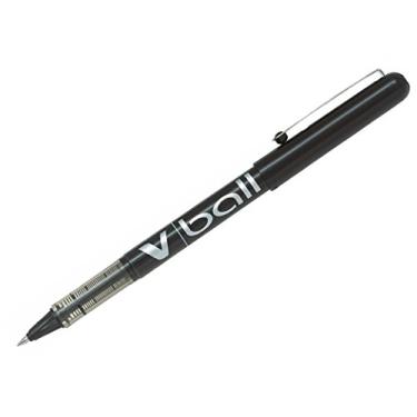 Imagem de PILOT VBall Canetas esferográficas de tinta líquida, ponta extrafina, tinta preta, pacote com 12 (35200)
