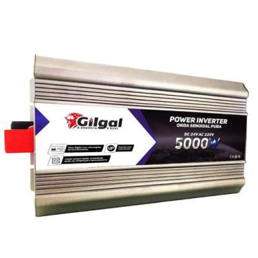 Imagem de Inversor 5000W 24V 220V Senoidal Pura 10000W Energia Estável - Gilgal
