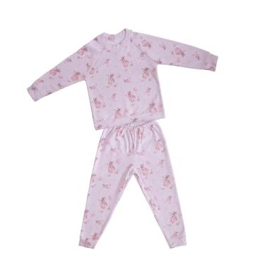 Imagem de PIJAMA AGASALHO HORA DE DORMIR BABY JOY WEAR ESTAMPADO URSA ROSA G