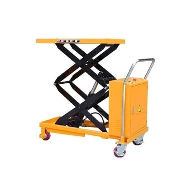 Imagem de Plataforma Elevatória Capacidade máxima de carga de 500 kg, plataforma de elevação hidráulica elétrica de 1,5 m, caminhão plataforma móvel pequeno, veículo de elevação e manuseio Mesa Elevatória