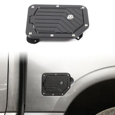 Imagem de Tampa de reposição de tanque de combustível para carro, tampa de bloqueio antirroubo compatível com Nissan Titan 2016-2023 Tampa de porta de tanque de gás com trava, acessórios de tampa de enchimento