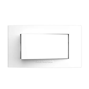 Imagem de Conjunto 1 Interruptor Simples e Placa para Móveis, Alumbra, Móvel Pro 85077, Branco