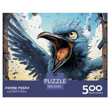 Imagem de Pássaro 500 peças quebra-cabeça animal 3D adultos decoração divertida brinquedo educativo jogo intelectual alívio estresse brinquedo relaxamento e inteligência 500 peças (52 x 38 cm)