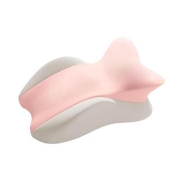 Imagem de IEUDNS Travesseiro triangular de algodão com memória, antiderrapante, design ergonômico para leitura, descanso, apartamento, assistir filmes, Rosa