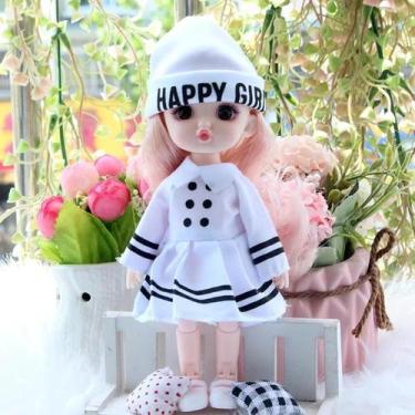 Imagem de Boneca De Bebê Com Articulação Móvel De 17cm, Vestido De Menina, Maqui