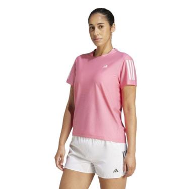 Imagem de Camiseta Adidas Own The Run Feminina - Rosa PP-Feminino
