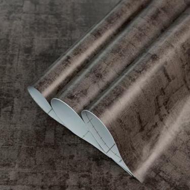 Imagem de Papel de parede de concreto manchado cinza preto descascar e colar papel de contato cinza escuro quadriculado papel de parede estilo industrial rolos de papel de parede 40 x 198 cm design sem bolhas