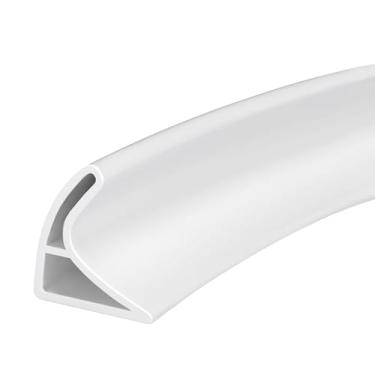 Imagem de Yitexin Barreira de barragem de água de limite de chuveiro de 78 polegadas, barragem de chuveiro dobrável, rolha de água autoadesiva para protetor de chuveiro, bloqueador de água para chão, banheiro