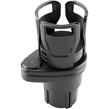 Imagem de Porta Copos Duplo Giratório 360° para Carro | Suporte Ajustável e Expansível para Garrafas, Copos e Latas | Organizador de Bebidas para Veículos, Viagens e Uso Diário - Resistente e Prático