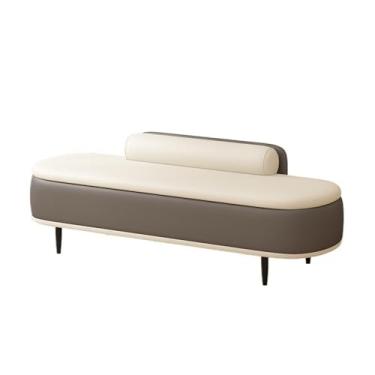 Imagem de LICONG-2019 Banqueta de canto para quarto luz de cabeceira banco de sapatos de luxo entrada longo banco de sapatos vestiário sofá longo banco longo (cinza escuro, médio)