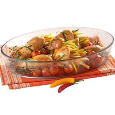 Imagem de Assadeira Multiuso De Vidro Para Forno E Mesa 1600ml - bbless