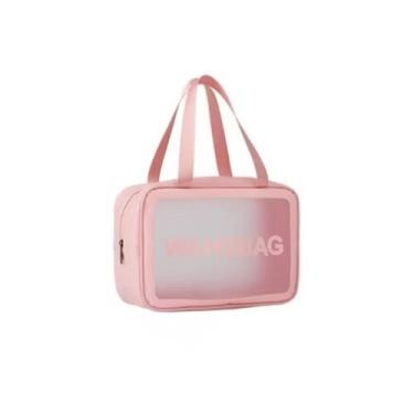 Imagem de bolsa Necessaire transparente à resistente diversas cores - NoBrand, T