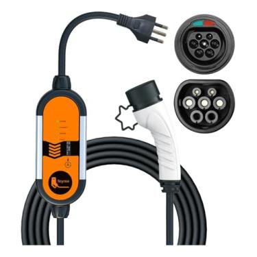 Imagem de Carregador para veículos elétricos, adaptador ajustável de 3,5 kW 85-264 V, 20A,TYPE2 IEC62196-2 para veículos elétricos, PHEVs