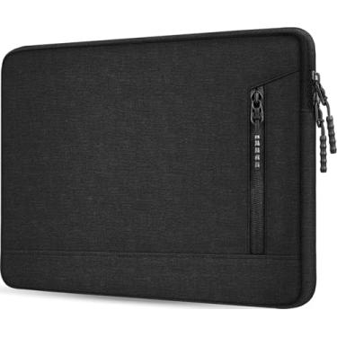 Imagem de Capa para laptop de 15,6 polegadas, resistente à água, bolsa para monitor portátil com bolsos, capa protetora à prova de choque para laptop compatível com HP, Dell, Lenovo, Acer, Asus, MacBook Pro