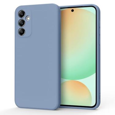 Imagem de Vanjua Capa para Samsung Galaxy S24 FE (apenas), capa protetora fina de silicone líquido elegante compatível com Samsung Galaxy S24 FE 5G capa de telefone cinza lavanda