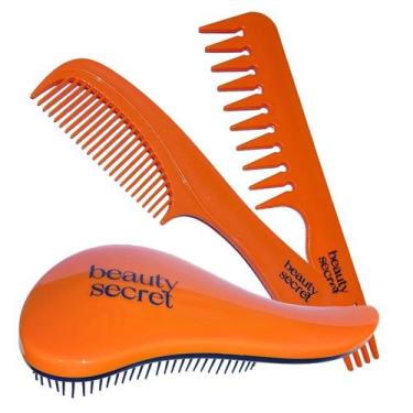 Imagem de Kit Escova Magica e Pentes Especiais Beauty Secret AntiFrizz