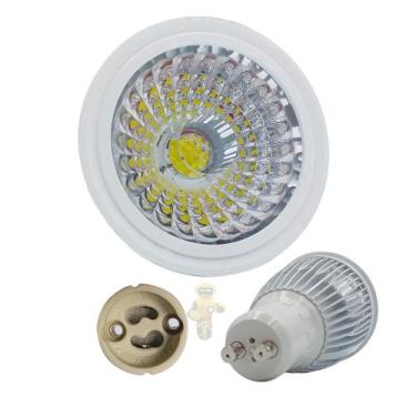 Imagem de Lampada Dicroica 7W Branco Frio 6500K Com Soquete de Instalação - Alta