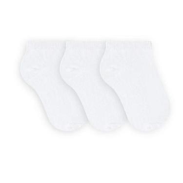 Imagem de Kit 3 Meias Infantil Sapatilha Selene Unissex Bebê Algodão, Branco, UN
