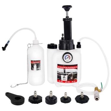 Imagem de SGT SUPER GARAGE TOOLS Kit De Sangria De Freio Sgt 3L, Bomba De Fluido De Sangria De Freio Manual Com Frasco De Sangria De Fluido De Freio De 1L E 4 Adaptadores De Cilindro Mestre Para A Maioria Dos