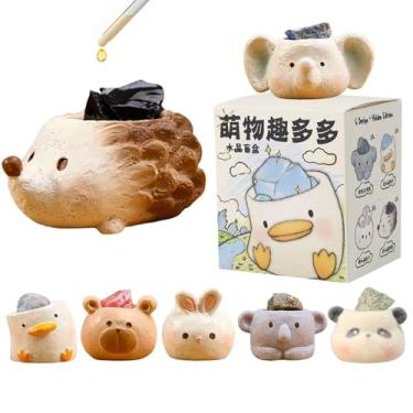 Imagem de Surprise Box Figures Diamond Crystal Animals Friends Cup, Mystery Bag Random Design Action Figures Figurine Collectible Home Desk Car Decoration, Birthday Christmas New Year Gift -Single Box