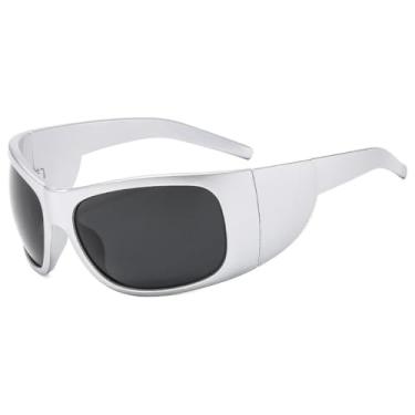 Imagem de Óculos de sol grandes da moda, feminino, retrô, punk, vintage, masculino, esportivo, uv400 (c2)