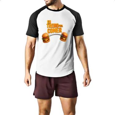Imagem de Camiseta Raglan Eu treino pra comer - Alearts, GG