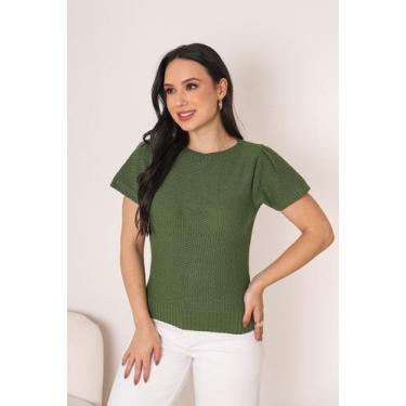 Imagem de Blusa Feminina de Modal Verão Manga Curta Casual - Via Moderna Tricot,