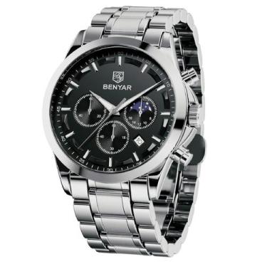 Imagem de Relógio BY BENYAR Chronograph Quartz em Aço Inoxidável para Homens