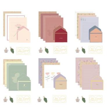 Imagem de Conjunto de papel de carta para escrever e envelopes BoFier 72 unidade