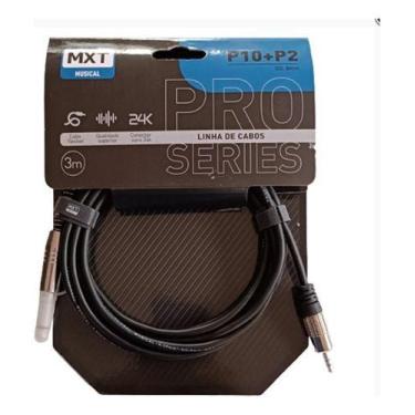 Imagem de Cabo P10 Macho Mono X P2 Macho Stereo 3m 5mm Pro Series Mxt