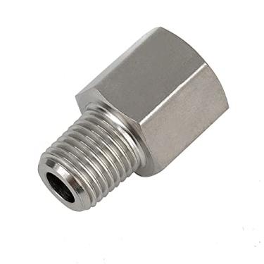 Imagem de Yoebor Adaptador de calibre 304 de aço inoxidável, NPT para rosca métrica, 1/5.1 cm NPT fêmea x M25*1,5 macho encaixe de tubulação 1 peça
