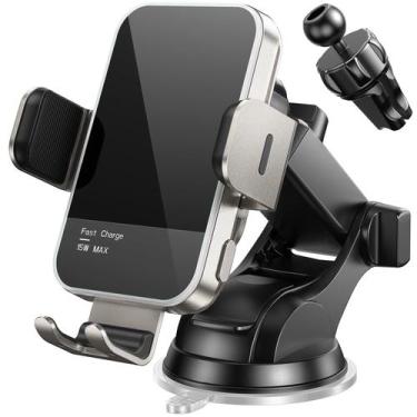 Imagem de Carregador de carro sem fio Mosurr 15W Auto Clamping Silver