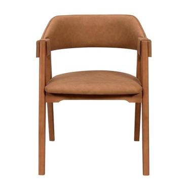 Imagem de Kit 2 Cadeiras De Jantar Verona Encosto Concha Corino Luxo