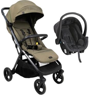 Imagem de Carrinho De Bebe Alpe Verde + Bebe Conforto Grid - Galzerano