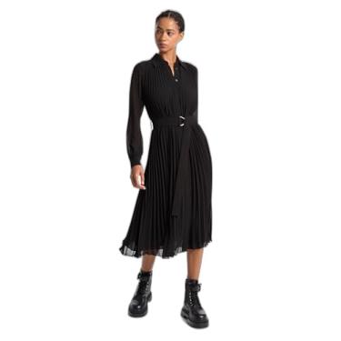 Imagem de Michael Kors Vestido feminino plissado, Preto, G