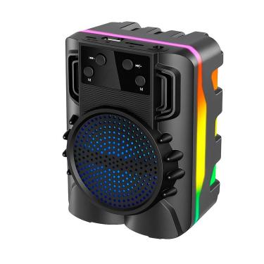 Imagem de Caixa De Som Bluetooth Kts‑1720 3&Prime; Led Rgb 5w Bateria 500mah R&aacute;dio Fm Usb/sd - Preto