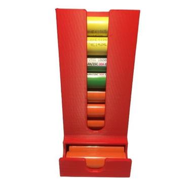 Imagem de Suporte De Mesa Para Pilhas Baterias 18650 Organização