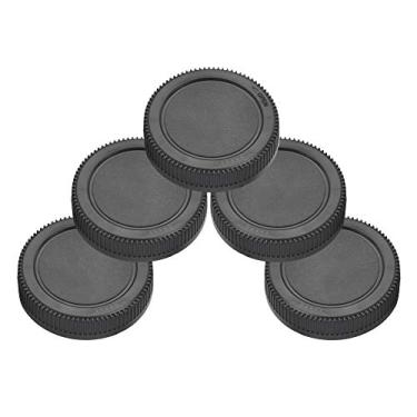 Imagem de KIMISS Tampa de Tampa da Lente Traseira da Câmera de Plástico Tampa Leve Protege a Lente do pó Compatível Com Lumix DMC GF3 GF2 GF1 G10 G3 G2 G1 G1 GH2 Micro 4/3 Câmeras Preto 5 Pacote