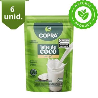 Imagem de KIT 6 Leite de Coco em Pó Natural 100g Copra
