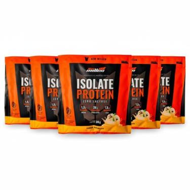 Imagem de Kit 6 whey isolado protein baunilha sache 25g proteina - NEW MILLEN
