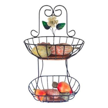 Imagem de Fruteira de parede 2 andares p - Art MM, Bege