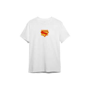 Imagem de Camiseta Esportiva Branca Manga Curta Superman Retrô