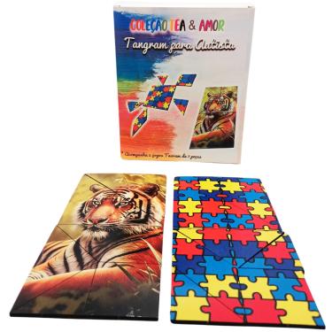 Imagem de Tangram Jogo Terapêutico para Crianças Divertido em MDF